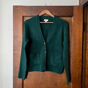 JCREW FACTORY emerald green cardigan